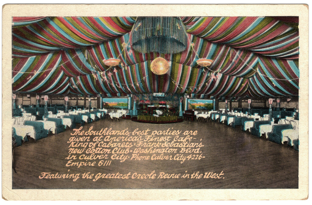Postcard: Sebastian's Cotton Club